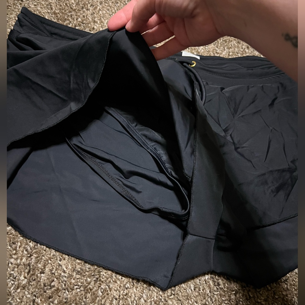 Women’s Black Swim Shorts with Drawstring - Picture 3 of 5